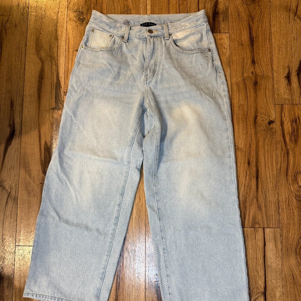Miou Muse Wide Leg Jean Light Wash Size M
